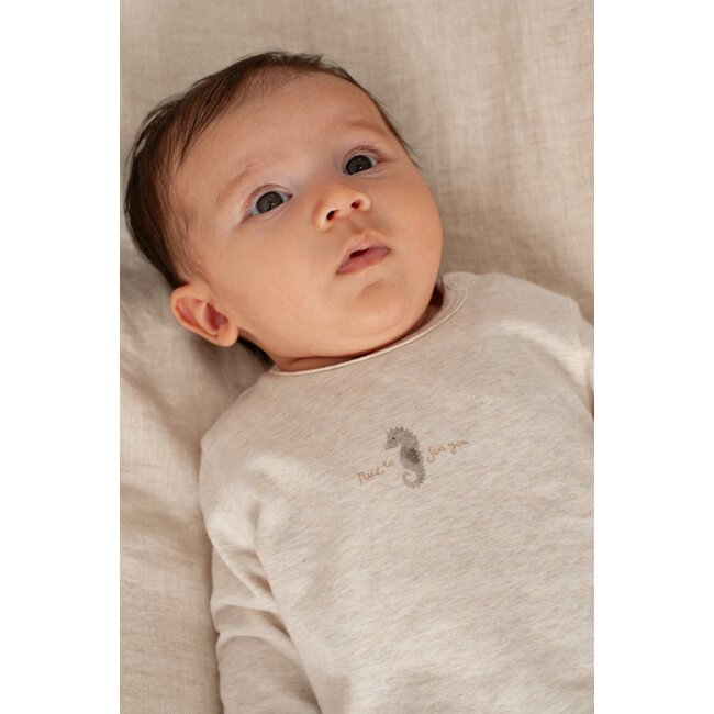 Feetje - Longsleeve Offwhite Melange - Sea Sweeties