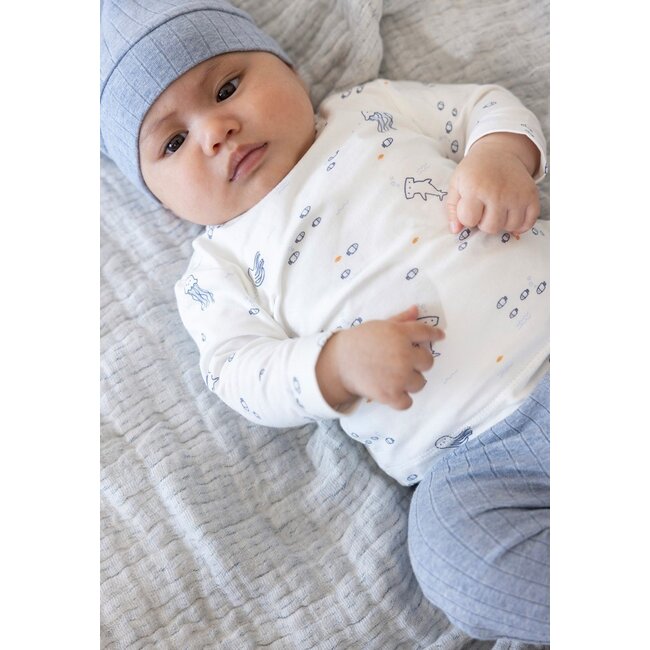 Feetje - Longsleeve AOP Offwhite - Blue Ocean