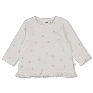 Feetje Feetje - Longsleeve Ruches Crinkle AOP Offwhite - Delicate Flower