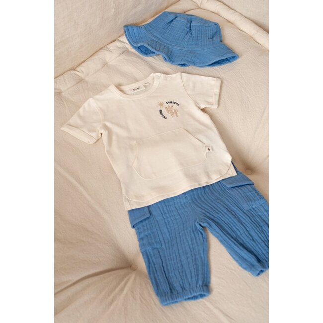 Feetje - Zonnehoed Mousseline Blauw - Sssiesta