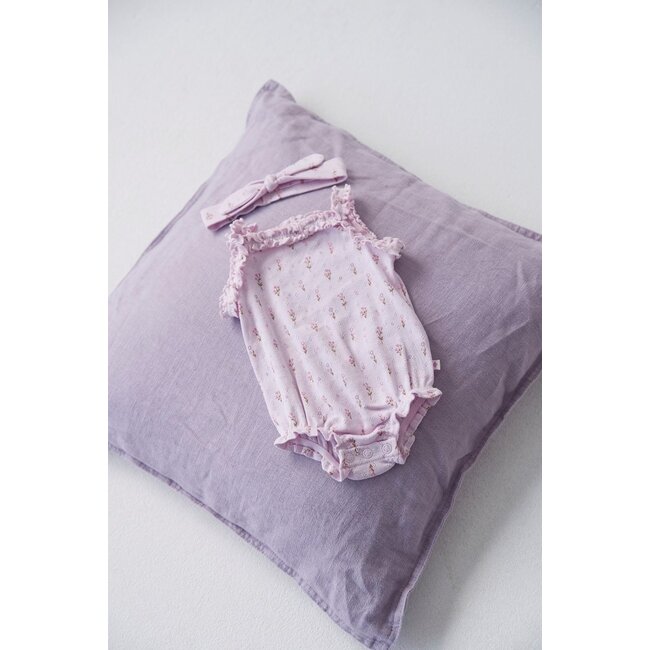 Feetje - Romper Pointelle Rib AOP Lila - Flower Ranch