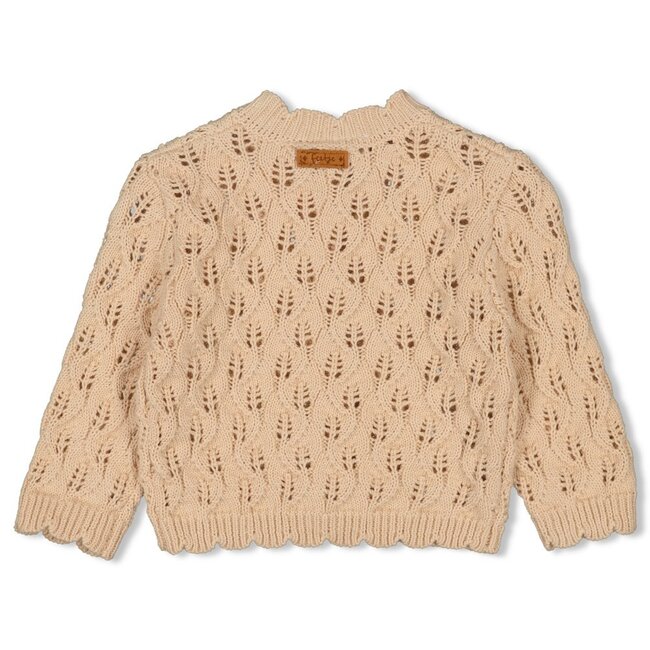 Feetje - Vestje Gebreid Zand - Flower Ranch