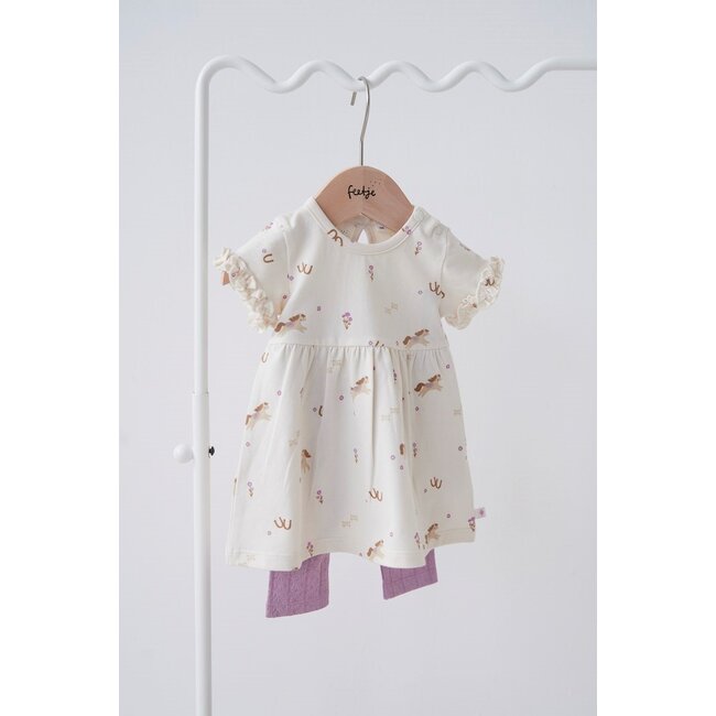 Feetje - Jurk AOP Offwhite - Flower Ranch