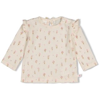 Feetje Feetje - Longsleeve Pointelle Rib AOP Offwhite - Flower Ranch