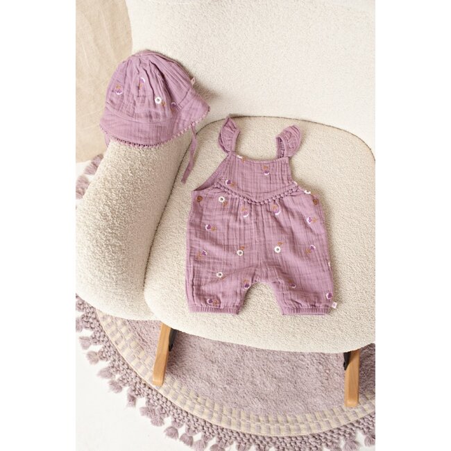 Feetje - Jumpsuit Mousseline AO Embroidery Violet - Flower Ranch