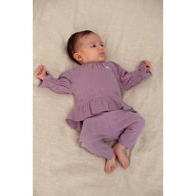 Feetje - Legging / Broek Pointelle Rib Violet - Flower Ranch