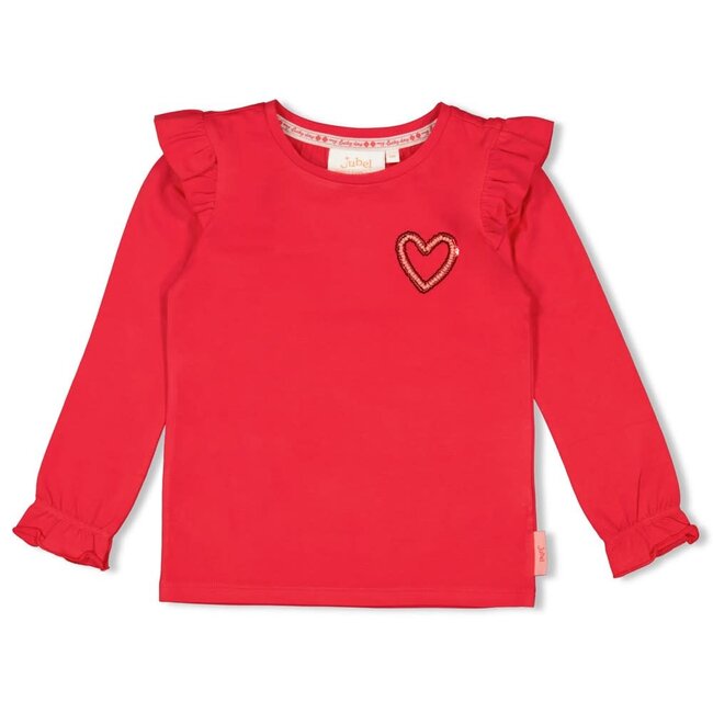 Jubel - Longsleeve Rood - Queen Of Hearts