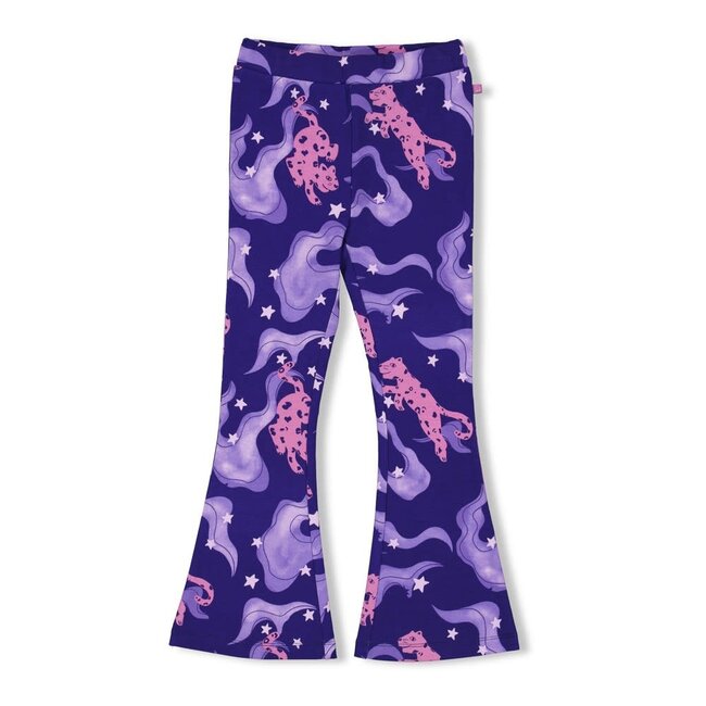 Jubel - Flared Broek AOP Indigo - Wild Soul