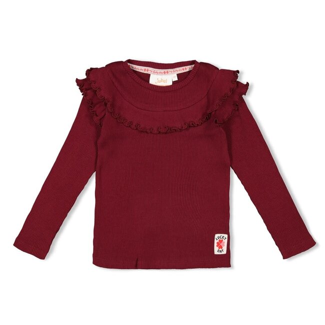 Jubel - Longsleeve Rib Bordeaux - Queen Of Hearts