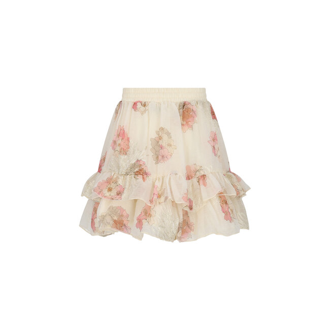 Le Chic - Ruffle Skirt Tamar - Off White Bouquet