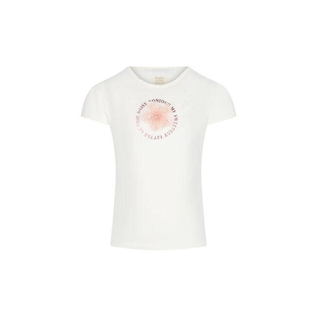 Le Chic - Pearly Flower T-shirt Nommy - Off White