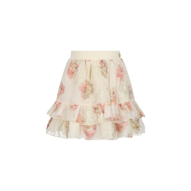 Le Chic - Ruffle Skirt Tamar - Off White Bouquet