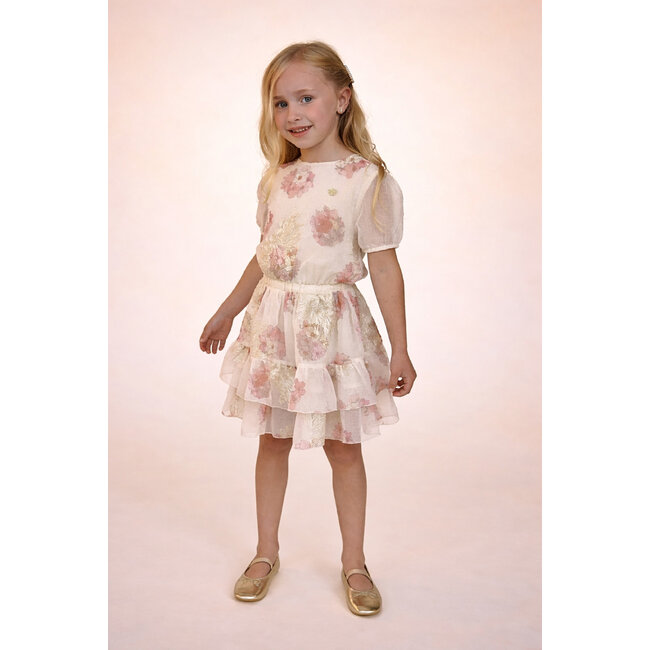 Le Chic - Ruffled Dress Salsma - Off White Bouquet