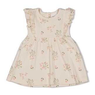 Feetje Feetje - Jurk Pointelle Rib AOP Offwhite - Let Your Dreams Blossom
