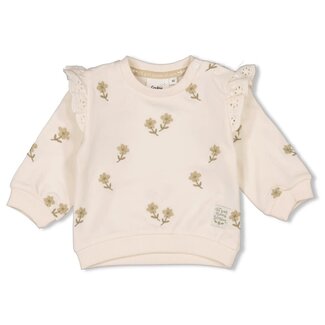 Feetje Feetje - Sweater AO Embroidery Relaxed Fit Offwhite - Let Your Dreams Blossom