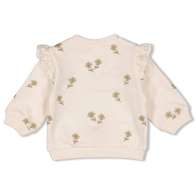 Feetje - Sweater AO Embroidery Relaxed Fit Offwhite - Let Your Dreams Blossom