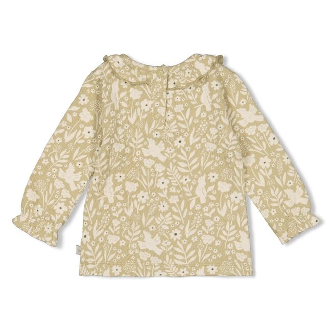 Feetje - Longsleeve Crinkle Ruches AOP Groen - Let Your Dreams Blossom