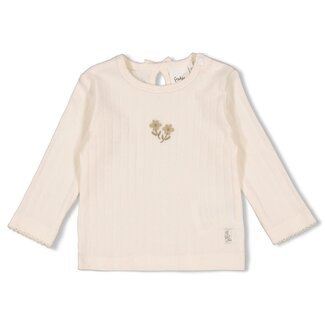 Feetje Feetje - Longsleeve Pointelle Rib Offwhite - Let Your Dreams Blossom