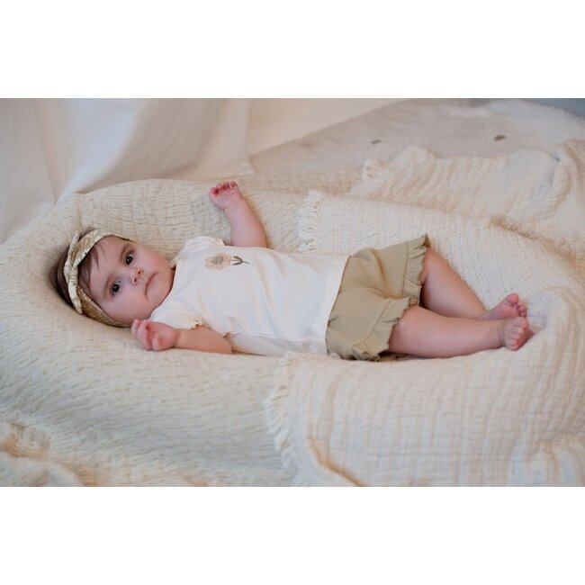 Feetje - Short Crinkle Ruches AOP Groen - Let Your Dreams Blossom