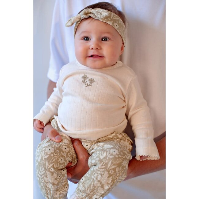Feetje - Broek Crinkle AOP Groen - Let Your Dreams Blossom