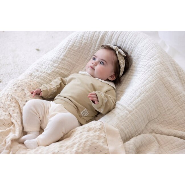 Feetje - Legging / Broek Pointelle Rib Offwhite - Let Your Dreams Blossom