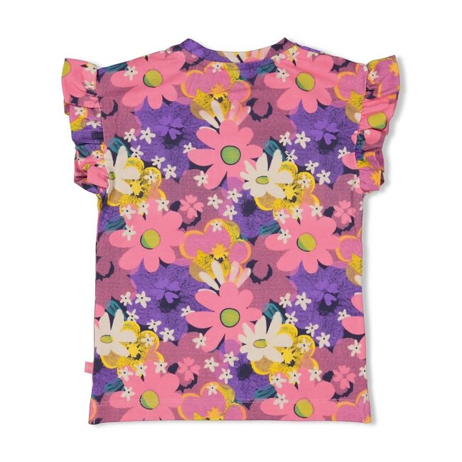Feetje - T-shirt AOP Roze - Rolling into Spring