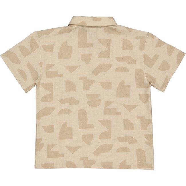 Levv - Shirt Bertus - AOP Sand Graphic