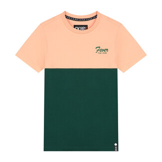 SKURK Skurk - T-shirt Thays - Colourblock Peach/Green