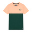 Skurk - T-shirt Thays - Colourblock Peach/Green