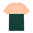 Skurk - T-shirt Thays - Colourblock Peach/Green