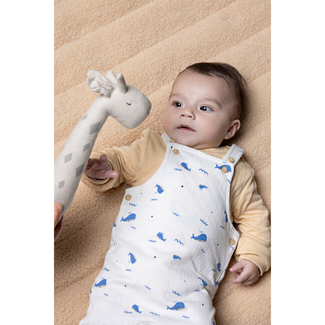 Petite Maison - Double Jersey Dungaree Silas - AOP Blue Whale