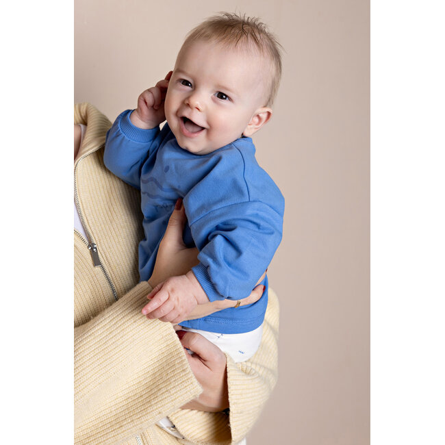 Petite Maison - Sweater with Chest Print Ker - Regata Blue