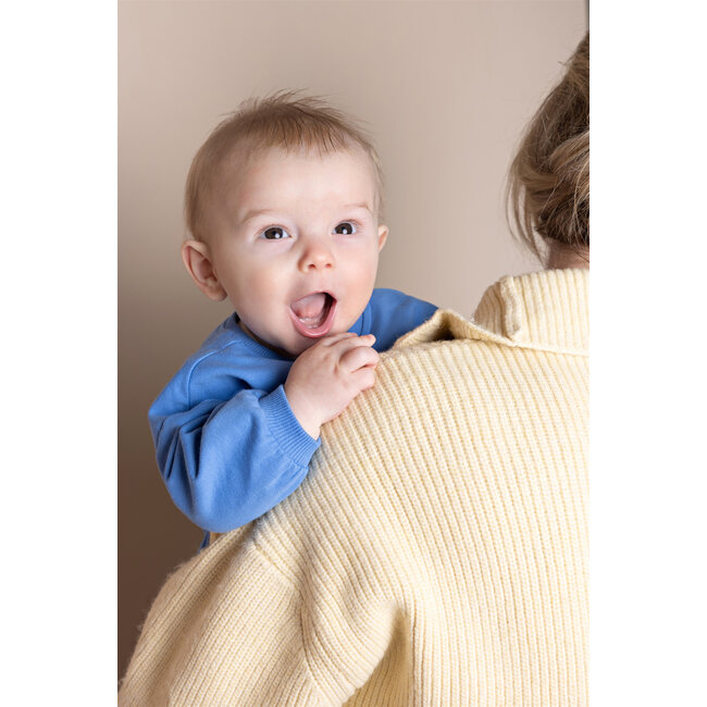 Petite Maison - Sweater with Chest Print Ker - Regata Blue