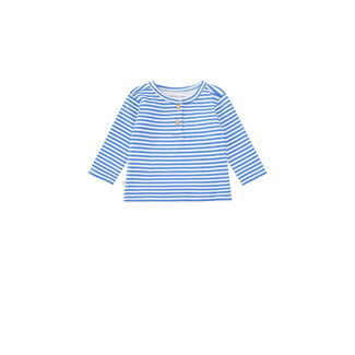Petite Maison Petite Maison - Longsleeve with Placket Ko - AOP Blue Stripe