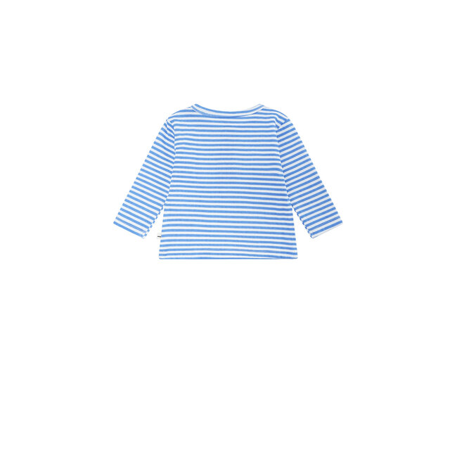 Petite Maison - Longsleeve with Placket Ko - AOP Blue Stripe