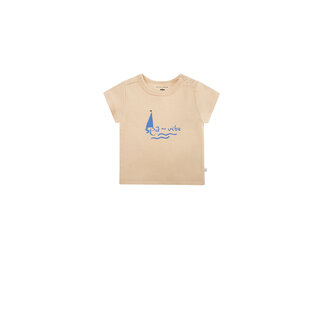 Petite Maison Petite Maison - T-shirt with Chest Print Kai - Honey Peach