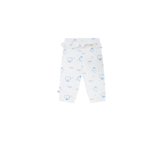 Petite Maison - Pants with Ruffle Detail Skyler - AOP Blue Shell