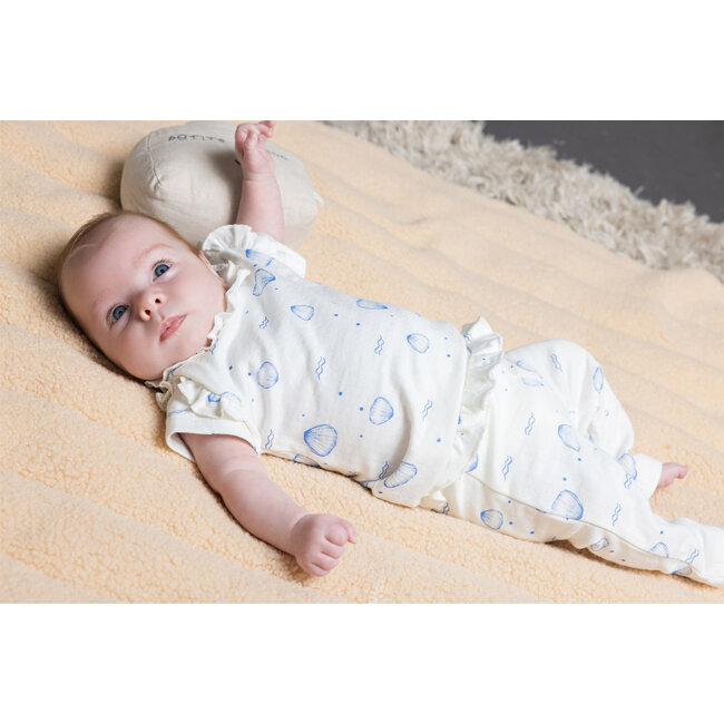 Petite Maison - Pants with Ruffle Detail Skyler - AOP Blue Shell