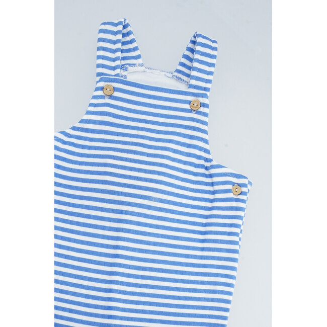 Petite Maison - Double Jersey Dungaree Silas - AOP Blue Stripe