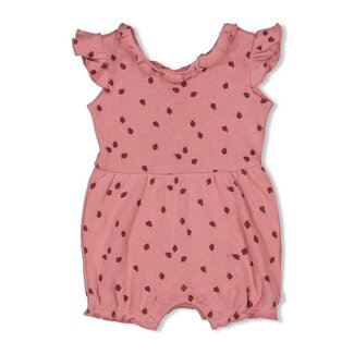 Feetje Feetje - Jumpsuit Ajour Rib AOP Roze - Ladybug