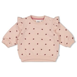 Feetje Feetje - Sweater AOP Relaxed Fit Lichtroze - Ladybug
