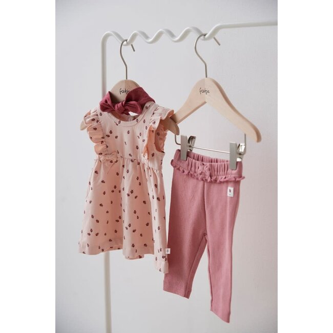 Feetje - Legging / Broek Ajour Rib Roze - Ladybug