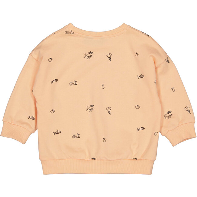 Quapi - Sweater Enrique - AOP Orange Sketch