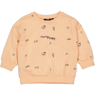 Quapi Quapi - Sweater Enrique - AOP Orange Sketch