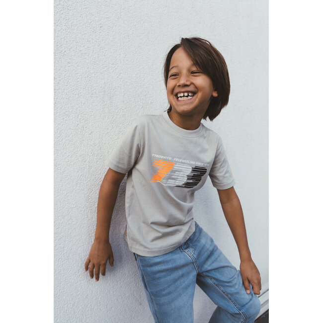 Tygo & Vito - T-shirt Loosefit Trace - Pebble Stone