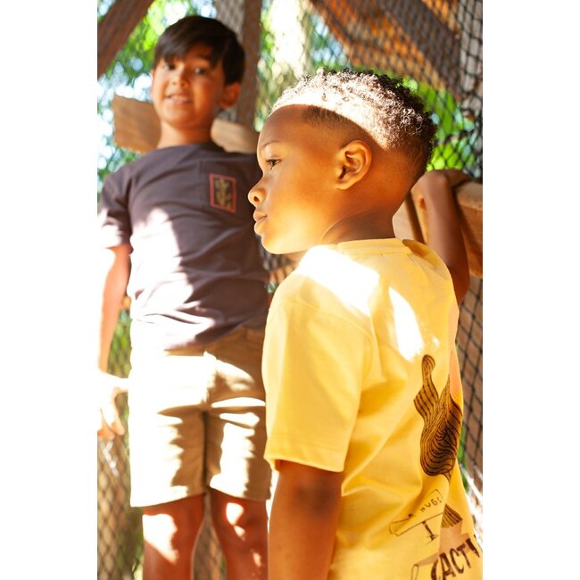 Sturdy - T-shirt met Backprint Geel - Desert Fiesta