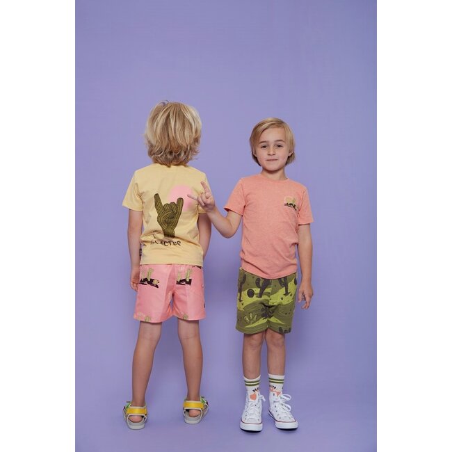 Sturdy - T-shirt met Backprint Geel - Desert Fiesta