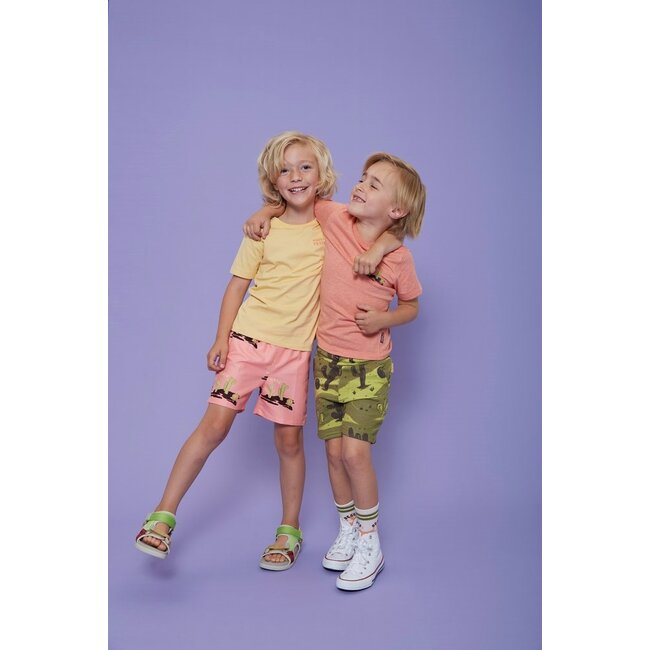 Sturdy - Zwemshort AOP Neon Koraal - Desert Fiesta