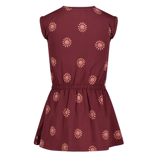 Jubel - Jurk AOP Bordeaux - Salsa Sunset