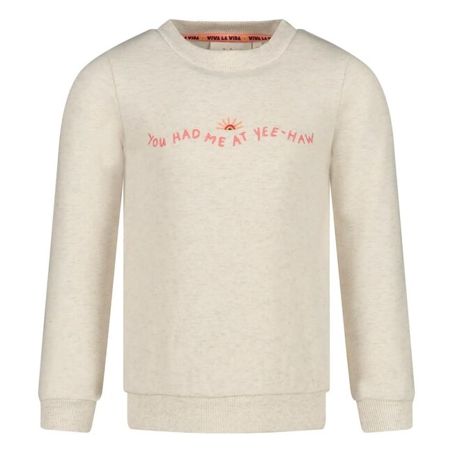 Jubel - Sweater Offwhite Melange - Salsa Sunset